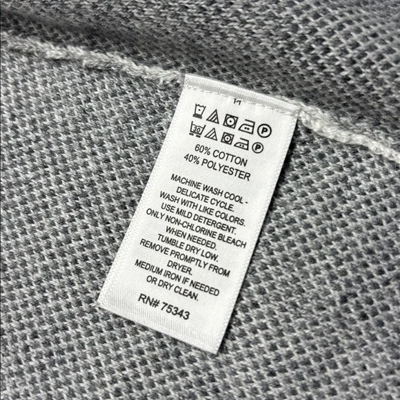 Rachel Zoe Full Zip Sweater Grey Medium - Picture 6 of 10